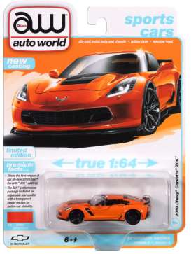 Chevrolet  - Corvette Z06 2019 orange/black - 1:64 - Auto World - SP165A - AWSP165A | Toms Modelautos