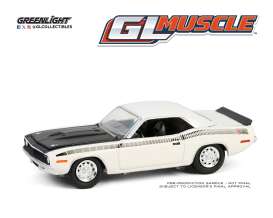 Plymouth  - AAR ‘Cuda 1970 white - 1:64 - GreenLight - 13360C - gl13360C | Toms Modelautos