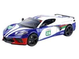 Corvette  - C8 white/blue/red - 1:24 - Motor Max - 73794 - mmax73794 | Toms Modelautos