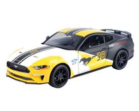 Ford  - Mustang GT 2018 yellow/white/black - 1:24 - Motor Max - 73911 - mmax73911 | Toms Modelautos