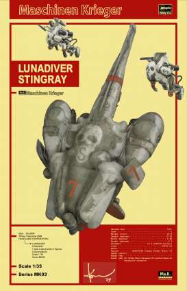   - Lunadiver Stingray  - 1:35 - Hasegawa - 64003 - has64003 | Toms Modelautos