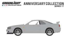 Nissan  - Skyline 1999 silver - 1:64 - GreenLight - 28160E - gl28160E | Toms Modelautos