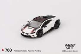 Lamborghini  - Huracan 2023 white/black/red - 1:64 - Mini GT - 00763-R - MGT00763rhd | Toms Modelautos