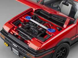 Toyota  - Sprinter Trueno GT Apex AE86 1986 red/black - 1:24 - SunStar - 51004 - sun51004 | Toms Modelautos