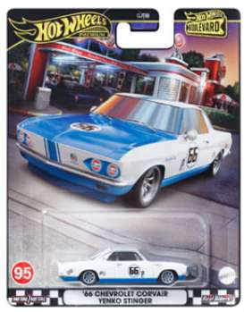 Chevrolet  - Corvair Yenko Stinger 2024 White/Blue - 1:64 - Hotwheels - HRT69 - hwmvHRT69 | Toms Modelautos