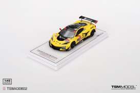 Chevrolet  - corvette Z06 2024 yellow/black - 1:43 - TrueScale - TSM430802 - TSM430802 | Toms Modelautos