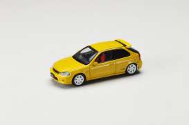 Honda  - Civic yellow - 1:64 - Hobby Japan - HJDM001-2 - HJDM001-2 | Toms Modelautos