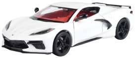 Corvette  - 2020 white - 1:24 - Motor Max - 79360 - mmax79360w | Toms Modelautos