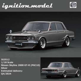 Nissan  - Skyline 2000 GT-R silver - 1:18 - Ignition - IG3512 - IG3512 | Toms Modelautos