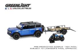 Ford  - Bronco 2021 blue - 1:64 - GreenLight - 32320C - gl32320C | Toms Modelautos