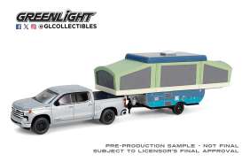 Chevrolet  - Silverado 2024 grey - 1:64 - GreenLight - 32320D - gl32320D | Toms Modelautos