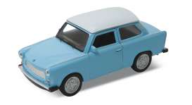 Trabant  - 601 blue/white - 1:34 - Welly - 43654S-W - welly43654Sb | Toms Modelautos