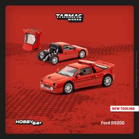 Ford  - RS200 red - 1:64 - Tarmac - T64PR-001-RE - TC-T64PR-001-RE | Toms Modelautos