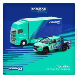 Toyota  - Hilux 2017 blue - 1:64 - Tarmac - T64-041-FAL - TC-T64-041-FAL | Toms Modelautos