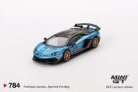 Lamborghini  - Aventador SVJ 63 2023 blue - 1:64 - Mini GT - 00784-L - MGT00784lhd | Toms Modelautos