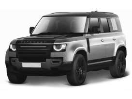 Land Rover  - Defender grey metallic - 1:24 - Bburago - 21101Z - bura21101Z | Toms Modelautos