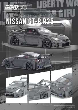 Nissan  - GT-R (R35) grey - 1:64 - Inno Models - in64-LBWKR35-FC - in64-LBWKR35-FC | Toms Modelautos