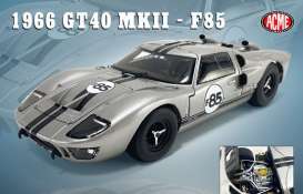 Ford  - GT40 MKII 1966 silver/white - 1:18 - Acme Diecast - SC18001 - acmeSC18001 | Toms Modelautos