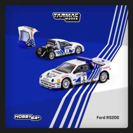 Ford  - RS200 1986 white/blue - 1:64 - Tarmac - T64P-001-86RAC02 - TC-T64P-001-86RAC02 | Toms Modelautos