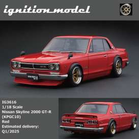 Nissan  - Skyline 2000 GT-R red - 1:18 - Ignition - IG3616 - IG3616 | Toms Modelautos