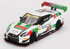 Nissan  - GT-R 2018 white/red/green - 1:64 - Mini GT - 00593-L - MGT00593lhd | Toms Modelautos