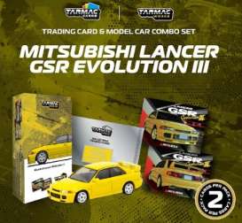 Mitsubishi  - Lancer GSR Evo III yellow - 1:64 - Tarmac - T64G-050-YL - TC-T64G-050-YL | Toms Modelautos