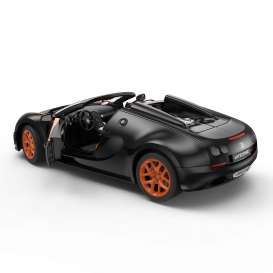 Bugatti  - 2014 matt black/orange - 1:18 - Rastar - rastar43900bk | Toms Modelautos