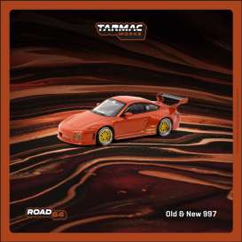 Porsche  - Old & new 997 red - 1:64 - Tarmac - T64R-TL053-REM - TC-T64R-TL053-REM | Toms Modelautos