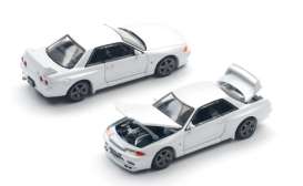 Nissan  - Skyline GT-R R32 white - 1:64 - Pop Race Limited - PR640157 - PR640157 | Toms Modelautos