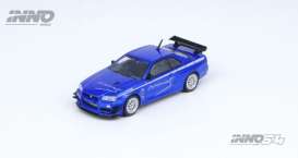 Nissan  - Skyline GT-R (R34) blue - 1:64 - Inno Models - in64-R34VS-MINES-BL - in64-R34VS-MINES-BL | Toms Modelautos