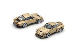 Porsche  - Singer gold - 1:64 - Pop Race Limited - PR640132 - PR640132 | Toms Modelautos