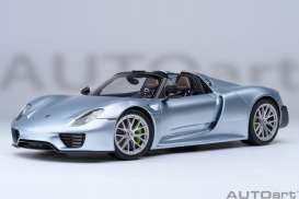 Porsche  - 918 Syder blue - 1:18 - AutoArt - 77923 - autoart77923 | Tom's Modelauto's