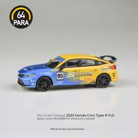 Honda  - Civic 2023 yellow/blue - 1:64 - Para64 - 55588 - pa55588lhd | Toms Modelautos