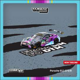 Porsche  - 911 GT3 R 2023 black/purple - 1:64 - Tarmac - T64-084-23DTM09 - TC-T64-084-23DTM09 | Toms Modelautos