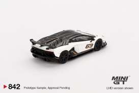 Lamborghini  - Aventador 2022 white/black - 1:64 - Mini GT - 00842-L - MGT00842lhd | Toms Modelautos