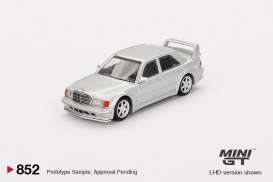 Mercedes Benz  - 190E 1989 silver - 1:64 - Mini GT - 00852-L - MGT00852lhd | Toms Modelautos