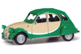 Citroen  - 2CV green/beige - 1:87 - Herpa - H020817-007 - herpa020817-007 | Toms Modelautos