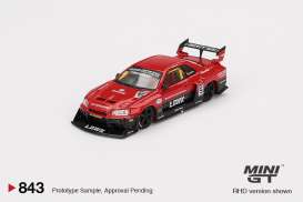 Nissan  - Skyline 2024 red/black - 1:64 - Mini GT - 00843-R - MGT00843rhd | Toms Modelautos