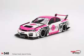 Nissan  - Silvia (S15) 2023 pink/white - 1:18 - Top Speed - TS0548 - TS0548 | Toms Modelautos