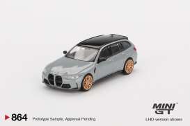 BMW  - M3 Touring (G81) 2024 grey - 1:64 - Mini GT - 00864-L - MGT00864lhd | Toms Modelautos