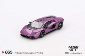 Lamborghini  - Countach LPI 800-4 Viola 2023 purple - 1:64 - Mini GT - 00865-L - MGT00865lhd | Toms Modelautos