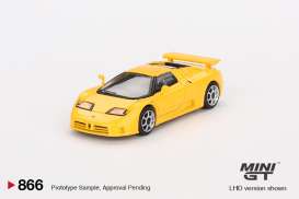 Bugatti  - EB110 1995 yellow - 1:64 - Mini GT - 00866-L - MGT00866lhd | Toms Modelautos