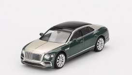 Bentley  - Flying Spur 2024 white/sand/verdant - 1:64 - Mini GT - 00867-R - MGT00867rhd | Toms Modelautos