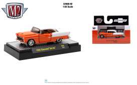 Chevrolet  - Bel Air 1955 orange/white - 1:64 - M2 Machines - 32500R92-1955 - M2-32500R92-1955 | Toms Modelautos