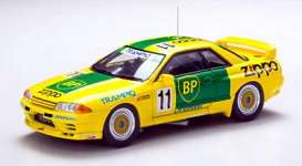 Nissan  - Skyline GT-R (R32) 1993 yellow/green - 1:43 - Ebbro - 44156 - ebb44156 | Toms Modelautos