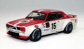 Nissan  - Skyline KPGC10 1972 red/white - 1:43 - Ebbro - 44138 - ebb44138 | Toms Modelautos