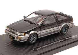 Toyota  - Corolla Levin 1600 GTV black/silver - 1:43 - Ebbro - 45187 - ebb45187 | Toms Modelautos