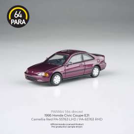 Honda  - civic 1995 red - 1:64 - Para64 - 55763 - pa55763lhd | Toms Modelautos