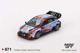 Hyundai  - I20N 2021 blue/red/purple  - 1:64 - Mini GT - 00871-L - MGT00871lhd | Toms Modelautos