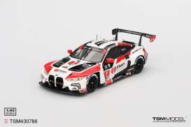 BMW  - M4 GT3 2024 white/red/black - 1:43 - TrueScale - TSM430786 - TSM430786 | Toms Modelautos